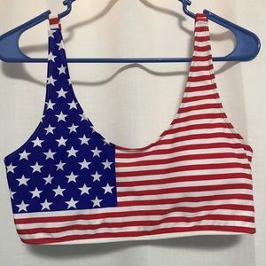 American Flag Bikini Top